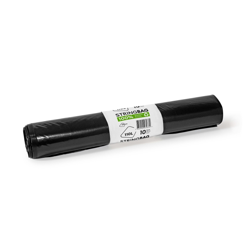 Sac poubelle 110 litres, 10 sacs/rouleau, 0,054 mm, avec bande de fermeture