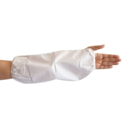 Ärmelschoner mit Daumenloch | Microporous, Farbe weiss, Länge 41 cm