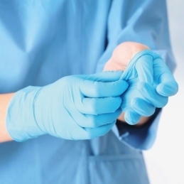 Nitrilhandschuh Safe Premium, blau, puderfrei, Gr. M/8, 100 Stk.