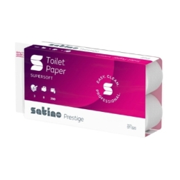 Papier hygiénique, petit rouleau, blanc, 3 couches, env. 250 fiches de 120 mm