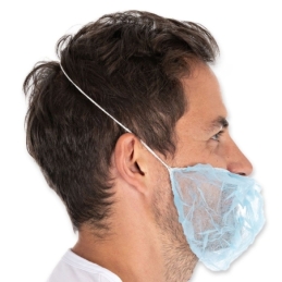 Couvre-barbe | PP, couleur bleu, longueur 46 cm, largeur 20 cm, taille universelle