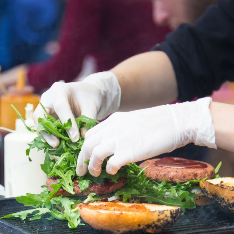 Nitrilhandschuh, weiss, puderfrei, Gr. L/9, 100 Stk.