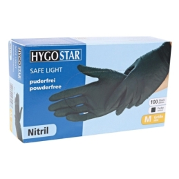 Gant en nitrile, noir, non poudré, taille XL/10, 100 pcs.