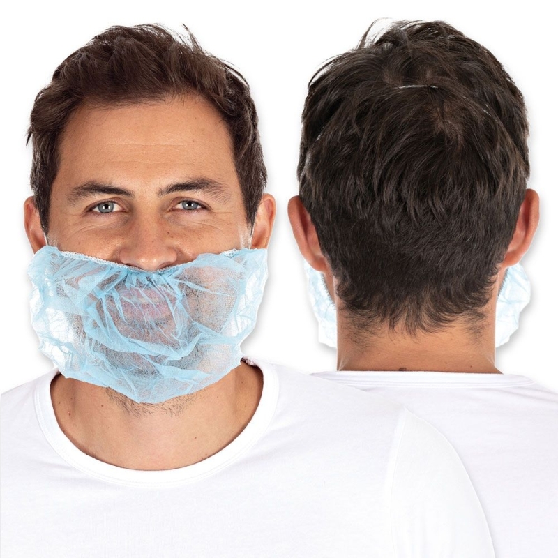 Couvre-barbe | PP, couleur bleu, longueur 46 cm, largeur 20 cm, taille universelle