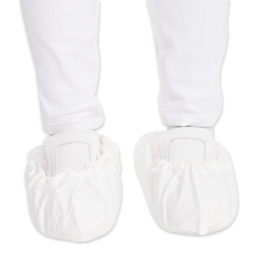 Couvre-chaussures Anti Slide | CPE, revêtement TPE, couleur blanc, longueur 41 cm
