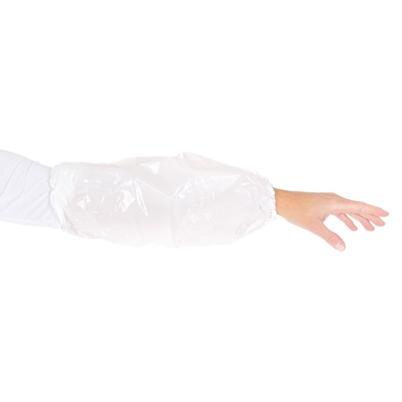 Ärmelschoner | PE, Farbe weiss, Länge 40 cm