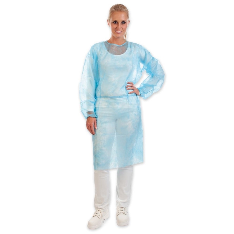 Blouse avec élastique aux bras | PP, couleur bleu, longueur 140 cm, circonférence 150 cm, taille XXL
