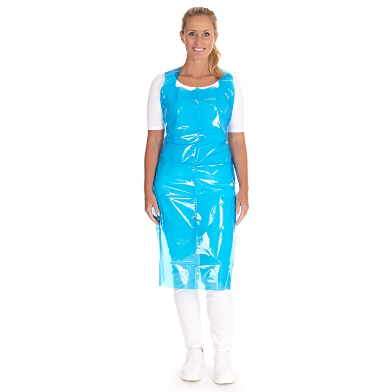 Einwegschürzen ca. 50my | LDPE / 125 x 75 cm blau