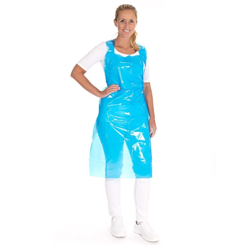 Einwegschürzen ca. 50my | LDPE / 125 x 75 cm blau