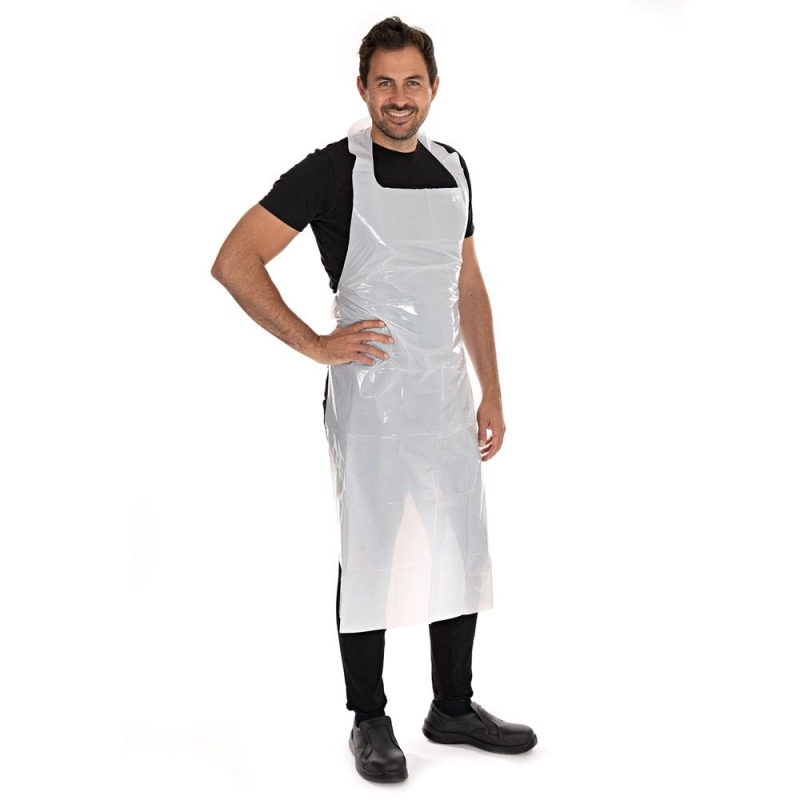 Einwegschürzen antistatisch ca. 40my | LDPE / 140 x 75 cm weiss