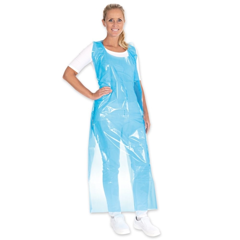 Einwegschürzen ca. 60my | LDPE / 150 x 100 cm, blau
