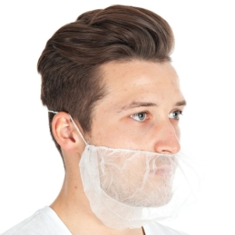 Bartschutz Large | PP, Farbe weiss, Länge 50 cm, Breite  30 cm, Grösse universal