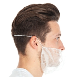 Bartschutz Large | PP, Farbe weiss, Länge 50 cm, Breite  30 cm, Grösse universal