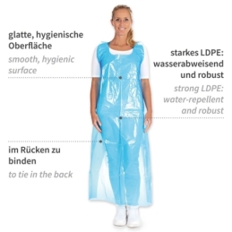 Einwegschürzen ca. 60my | LDPE / 150 x 100 cm, blau
