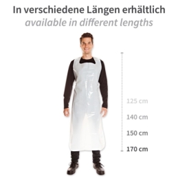 Einwegschürzen ca. 60my | LDPE / 125 x 75 cm, weiss