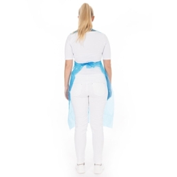Tabliers à usage unique sur rouleau env. 16my | LDPE / 125 x 70 cm, bleu