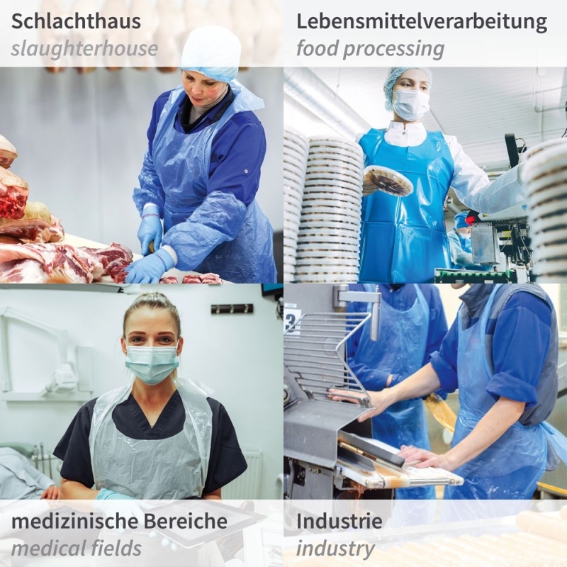Einwegschürzen auf Rolle ca. 35my | LDPE / 125 x 70 cm, grün