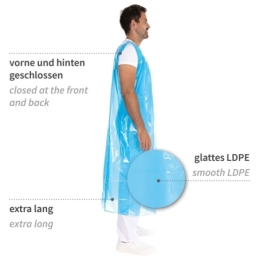 Tabliers circulaires env. 30 my | LDPE / 140 x 80 cm, bleu