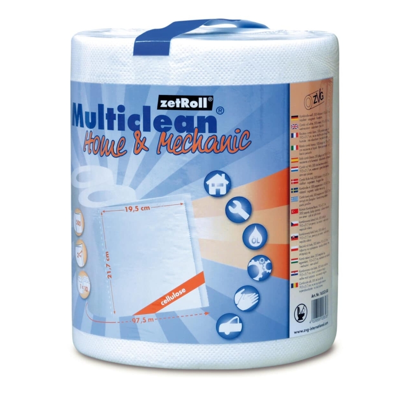 Multiclean® "Home & Mechanic", weiss, 2-lagig, 500 Abrisse à 195 x 220 mm