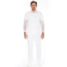 Besucherkittel Light mit Kragen und Klettverschluss | Farbe weiss, Gr. XXXL / PP, Länge 115 cm, Umfang 150 cm