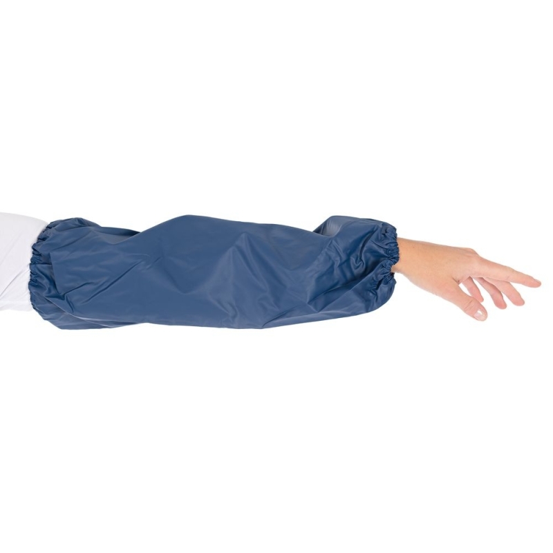 Protège-manches | Polyester/PU, couleur bleu, longueur 45 cm