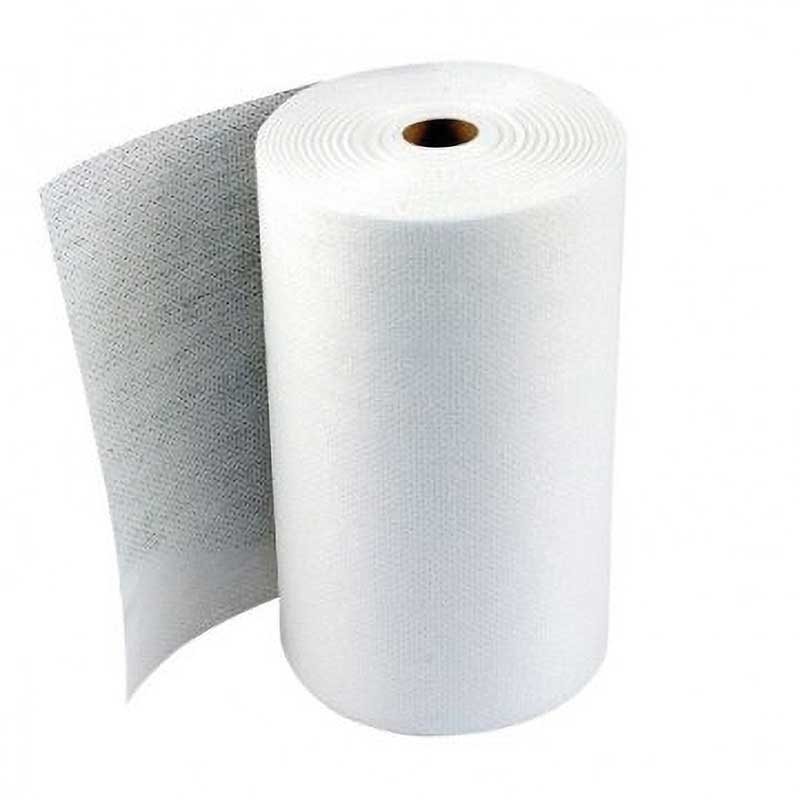 Chiffon dépoussiérant en viscose en rouleau, imprégné, blanc, 50 feuilles de 600 x 250 mm