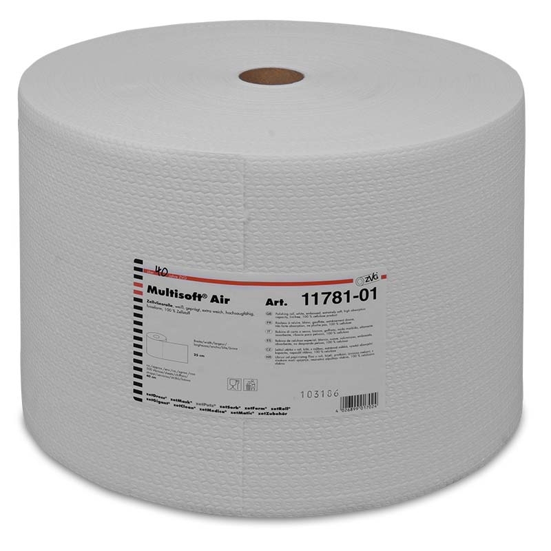 Multisoft® Air rouleau de chiffons non-tissés en cellulose, blanc, env. 500 coupons de 400 x 250 mm