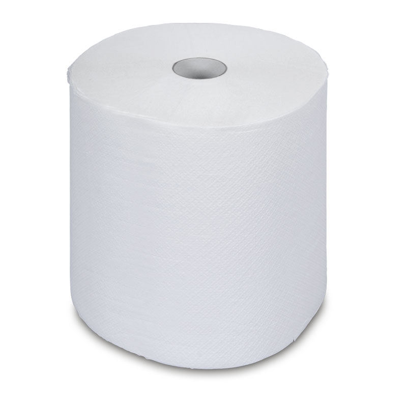 Rouleau d'essuie-mains, blanc brillant, 2 couches, env. 210 mm x 130 m, non perforé