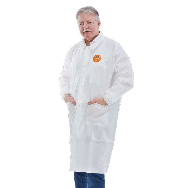 Kittel Z10 secutex® pro mit Kragen und Druckknöpfen | Farbe weiss, Gr. XXXXL