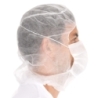 Charlotte Astro en non-tissé, blanc, 2 couches, taille universelle, avec masque oral