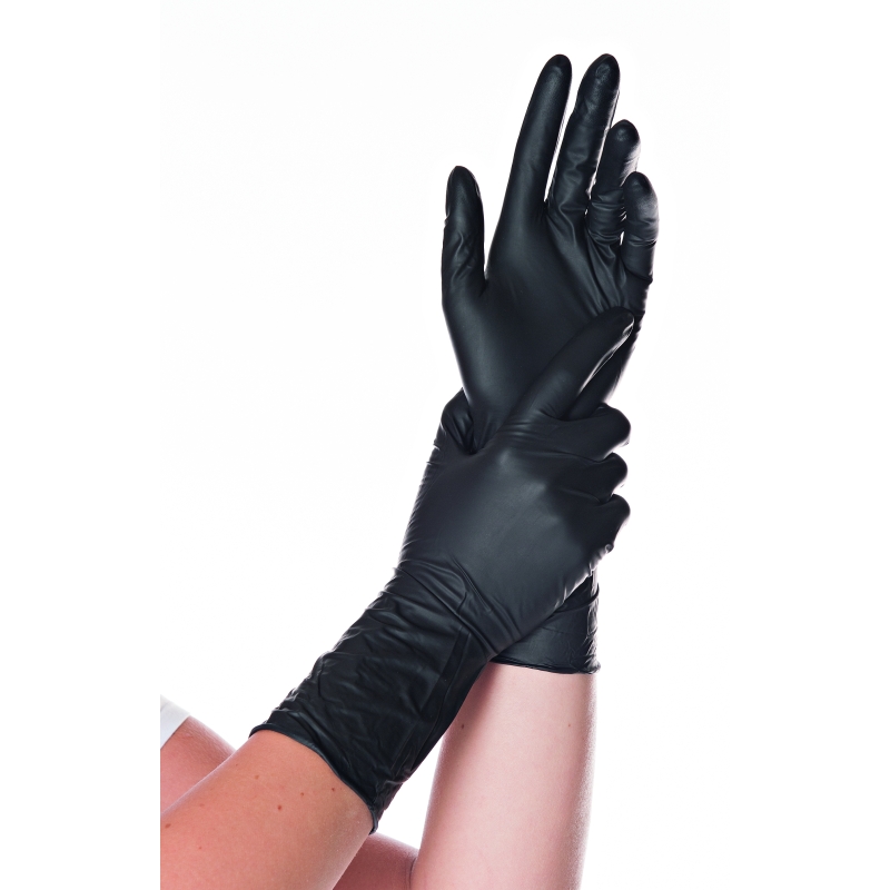 Gant en nitrile Safe Long, noir, non poudré, taille 10/XL, 100 pcs.