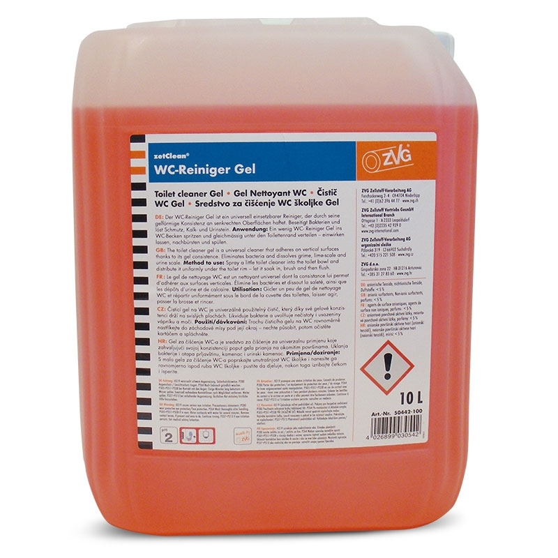 Gel nettoyant WC, bidon de 10 litres/ action